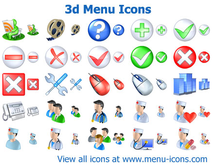 3d Menu Icons software